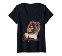 Femme Tina Turner Sing it Out Tina T-Shirt avec Col en V