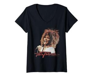 Femme Tina Turner Sing it Out Tina T-Shirt avec Col en V