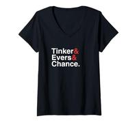 Femme Tinker & Evers & Chance - Combinaison de jeu double T-Shirt avec Col en V