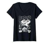 Femme TMNT Bebop Sketch Punk Letters 90's Cartoon T-Shirt avec Col en V