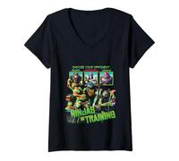 Femme TMNT Ninjas à l'entraînement CGI T-Shirt avec Col en V