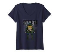 Femme TMNT Teenage Mutant Ninja Turtles New York Hero Pose Classique T-Shirt avec Col en V