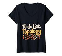 Femme to Do List Topology Nerd de la géométrie mathématique - T-Shirt avec Col en V