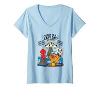 Femme Today is A Capy Day Funny Capybara Pun Seagull 3e année T-Shirt avec Col en V