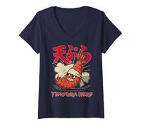 Femme Tokyo Japan Tempura Cool Mascotte Love Fast Food Fun Hero T-Shirt avec Col en V