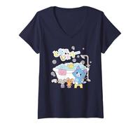 Femme Tom and Jerry Gokko Bath Time T-Shirt avec Col en V