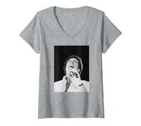 Femme Tom Jones Chante en Direct à Cardiff, au Pays de Galles, 1983 T-Shirt avec Col en V