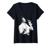 Femme Tom Jones en Concert à Rescue Me Era 1979 T-Shirt avec Col en V