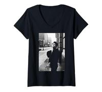 Femme Tom Waits Little Change Rain Dogs Singer by AJ Barratt T-Shirt avec Col en V