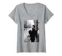 Femme Tom Waits Rain Dogs Petit changeur Chanteur par AJ Barratt T-Shirt avec Col en V