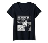 Femme Tom Waits Tom Traubert's Blues Singer Photo par AJ Barratt T-Shirt avec Col en V
