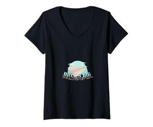 Femme Tomber Sept Fois, se Lever Huit T-Shirt avec Col en V