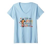Femme Tombez amoureux de Jésus, il ne quitte jamais une croix fidèle T-Shirt avec Col en V