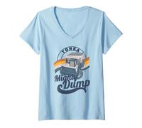 Femme Tonka Mighty Dump Distressed Vintage Portrait T-Shirt avec Col en V