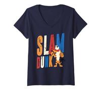 Femme Tony The Tiger Basketball Slam Dunk Flocons givrés Céréales T-Shirt avec Col en V