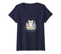 Femme Too Fragile for Toxic Masculinity Chat Fleuri T-Shirt avec Col en V