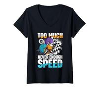 Femme Too Much is Never Enough Speed Rider T-Shirt avec Col en V