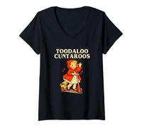 Femme Toodaloo Cuntaroos Goodbye Funny T-Shirt avec Col en V