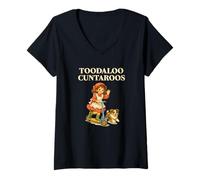 Femme Toodaloo Cuntaroos Goodbye Funny T-Shirt avec Col en V