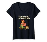 Femme Toodaloo Cuntaroos Goodbye Funny T-Shirt avec Col en V