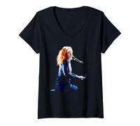 Femme Tori Amos, l'ère d'avant Little Earthquakes, en Direct T-Shirt avec Col en V
