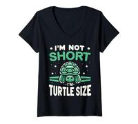 Femme Tortue Je ne suis Pas Petite, Je suis Une Tortue de la Taille d'une Tortue T-Shirt avec Col en V