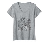 Femme Tortue Tattoo Artist Tattoo Studio Ink Lover Design T-Shirt avec Col en V