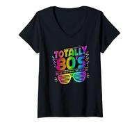 Femme Totally 80's No Costume Needed Costume 80's T-Shirt avec Col en V