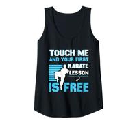 Femme Touch Me And Your First Karate Leçon Is Free Funny Karaté Débardeur