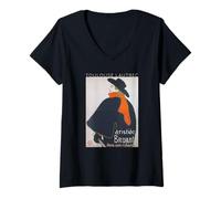 Femme Toulouse Lautrec - Aristide Bruant dans Son Cabaret T-Shirt avec Col en V