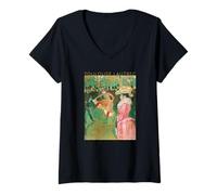Femme Toulouse Lautrec La Danse des Artistes T-Shirt avec Col en V