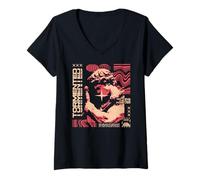Femme Tourment - Urban Streetwear Déclaration T-Shirt avec Col en V