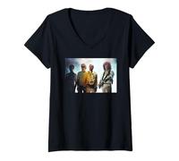 Femme Tournage du Clip de Freddie Mercury Band Queen The Miracle T-Shirt avec Col en V
