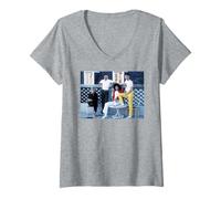 Femme Tournée américaine de Freddie Mercury Queen Under Pressure Era T-Shirt avec Col en V