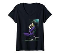 Femme Tournée Britannique de Prince Live, Acte II, Purple Rain 1993 T-Shirt avec Col en V