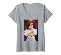 Femme Tournée Cher Heart of Stone, si Je pouvais revenir en arrière, 1990 T-Shirt avec Col en V