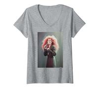 Femme Tournée de Cher Love Hurts avec The Shoop Shoop Song 1992 T-Shirt avec Col en V