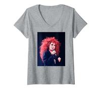 Femme Tournée de Cher Love Hurts, It's in His Kiss 1992 T-Shirt avec Col en V