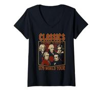 Femme Tournée de compositeur classique, parodie amusante de musique classique T-Shirt avec Col en V