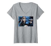 Femme Tournée de l'album « Live The Unforgettable Fire » de Bono U2 (1985) T-Shirt avec Col en V