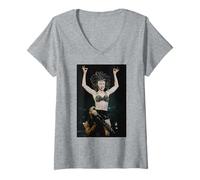 Femme Tournée de Spectacles de Madonna The Girlie à Wembley 1993 T-Shirt avec Col en V