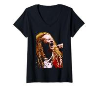 Femme Tournée des Stars du Chanteur de Simply Red, Mick Hucknall, 1992 T-Shirt avec Col en V