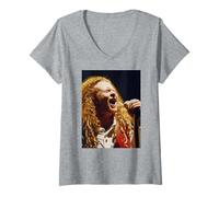 Femme Tournée des Stars du Chanteur Simply Red de Mick Hucknall en 1992 T-Shirt avec Col en V