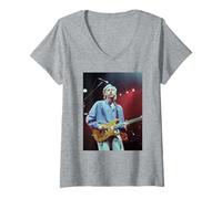 Femme Tournée Dire Straits on Every Street de Mark Knopfler 1991 T-Shirt avec Col en V
