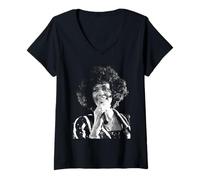 Femme Tournée du Moment de vérité du Plus Grand Amour de Tous avec Whitney Houston T-Shirt avec Col en V