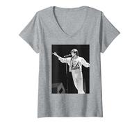 Femme Tournée en Direct de Simon Le Bon Duran Duran à Rio 1982 T-Shirt avec Col en V