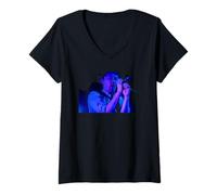 Femme Tournée Hail to The Thief de Radiohead de Thom Yorke T-Shirt avec Col en V