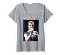 Femme Tournée Live Outside de David Bowie 1995 T-Shirt avec Col en V