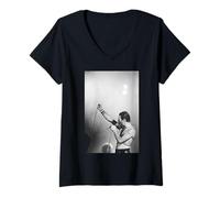 Femme Tournée « Live The Works » de Queen Freddie Mercury en 1984 T-Shirt avec Col en V