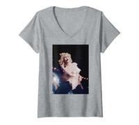 Femme Tournée Mondiale 1990 de Madonna Live Pink Corset Blond Ambition T-Shirt avec Col en V